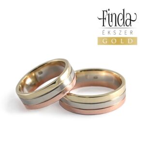 Trinity - három színű arany karikagyűrű