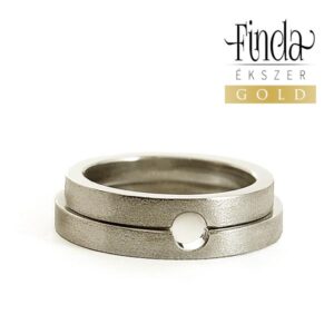 Connection Egység fehér arany karikagyűrű