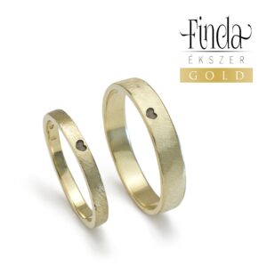 Szivem sárga arany karikagyűrű