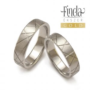 Mikado fehér arany karikagyűrű