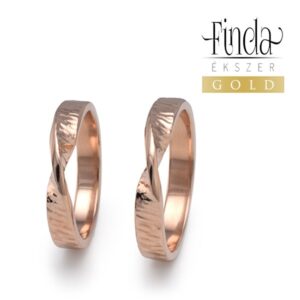 Twist csavart Möbius szalag rose gold karikagyűrű