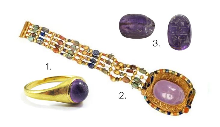 egyiptomi és középkori ametiszt leletekjpg