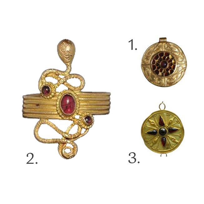 Gránát köves leletek